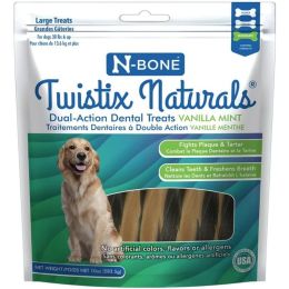 N-Bone Twistix NaturalsÃ¡Vanilla Mint Dental Treats Large - 10 oz