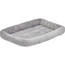 MidWest Quiet Time Deluxe Diamond Stitch Pet Bed Gray for Dogs - Medium - 1 count