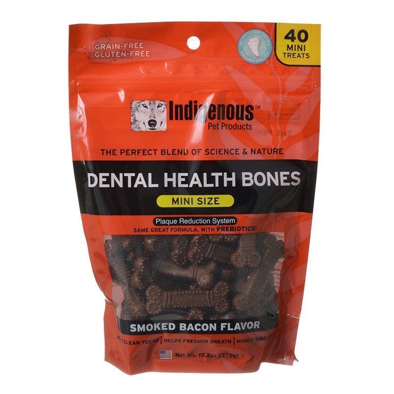 Indigenous Dental Health Mini Bones - Smoked Bacon Flavor - 40 Count Indigenous Dental Health Mini Bones - Smoked Bacon Flavor - 40 Count